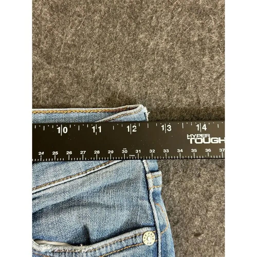 Free People Jeans Sz 26 Blue We The Free Great Heights Frayed‎ Distressed Skinny